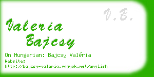 valeria bajcsy business card