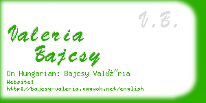 valeria bajcsy business card